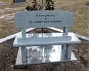 GREY GRANITE PARK BENCH ENGRAVED